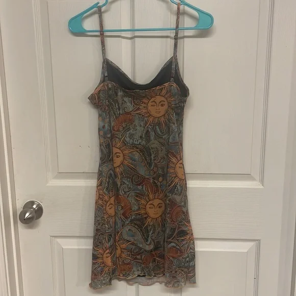 Shrub Sun Boho Hippie Spaghetti Strap Dress-Large - Picture 5 of 8